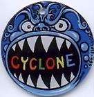 Cyclone Pinball Machine Promo Blue Face Plastic Key Chain