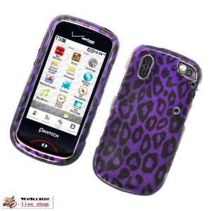 For Pantech Hotshot 8992 Glossy 2d Case Purple Leopard 