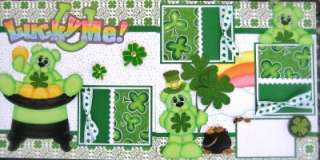   St. Patricks Day Two Premade Scrapbook Pages by Rhonda rm613art  