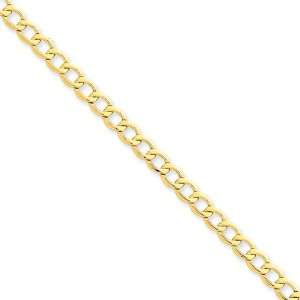  14k 5.25mm Semi Solid Curb Link Chain Jewelry