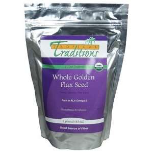  Organic Golden Flax Seed from Tropical Traditions   16 oz 