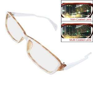  Como Lady White Plastic Arm MC Lens Plain Glasses Eyewear 