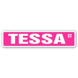  TESSA Street Sign name kids childrens room door bedroom 