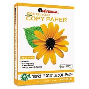    100% Recycled Copy Paper 92 Bright 20 lb 8 1/2 Electronics