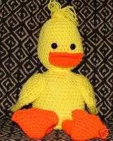 Handmade Crochet Duck Stuffed Animal Toy  