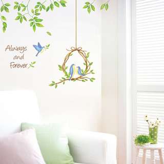 ALWAYS AND FOREVER BIRD TREE WALL DECALS STICKER SWST31  