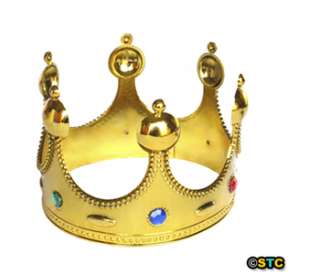 Royal Gold King Crown ~ HALLOWEEN KING COSTUME PARTY BIRTHDAY DRESS UP 