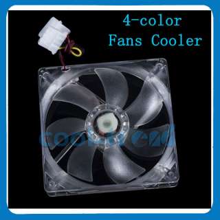 New 4 Pin LED 120mm 12CM PC Computer Case 4 color Fans Cooler C  