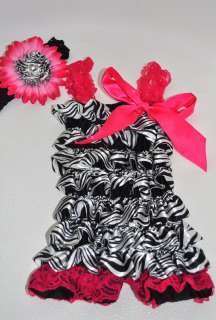 Value 4 sets zebra girl romper Pettiskirt skirt match band hair bow 