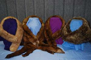 Vintage Fur Stoles/Collars Three Mink and One Beaver   S3347  