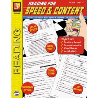   Remedia Publications REM1040 Reading For Speed & Content Toys & Games