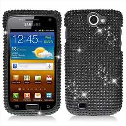 Black Bling Diamond Hard Case Cover for T Mobile Samsung Exhibit 2 II 