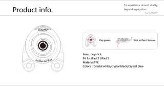   Apple iPad iPad 2 Joypad Joystick Game Controller Crystal White  