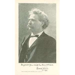    1897 Print Author Mark Twain Samuel L Clemens 