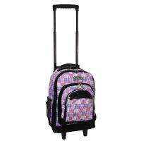 Everest Patterned Wheeled Backpack Purple Plaid  