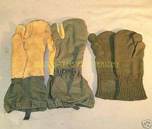 US Military Extreme Cold Weather Gloves TRIGGER FINGER MITTENS w 