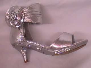   Metallic Suede Pageant Heels (cute19) Youth Flower Girl Party Shoes