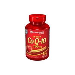  Q Sorb Co Q 10 100 mg. 100 mg 240 Softgels Health 