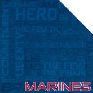   Double Sided Cardstock 12X12 Marines (25 Pack) 