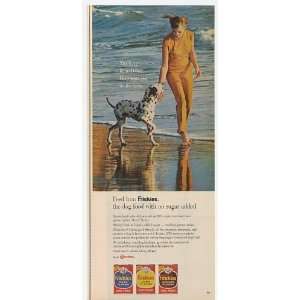   Friskies Dog Food Dalmatian Beach Print Ad (14112)