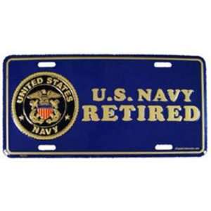  U.S. Navy Retired License Plate Automotive