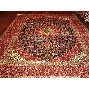  9x12 Hand Knotted Kashan Persian Rug   99x1211