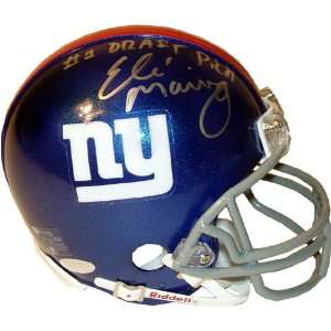  Eli Manning #1 Draft Pick Giants Signed Mini Helmet 
