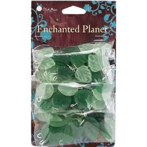  Blue Moon Enchanted Planet Glass Charms Leaf Green