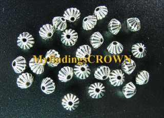 300 Tibetan Silver conrrugated bicone spacer bead FC300  