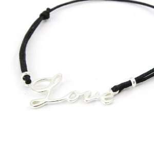  Silver bracelet Love black. Jewelry