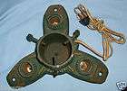 VINTAGE CAST IRON 3 LEG CHRISTMAS TREE STAND WITH LIGHT SOCKETS ESTATE 