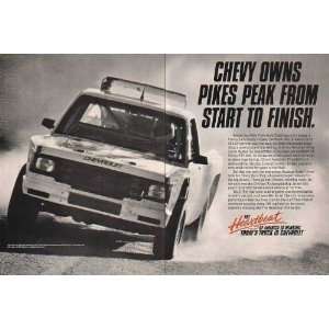 1990 Chevy Chevrolet Pickup Truck Pikes Peak 2 Page Print Ad (14559)