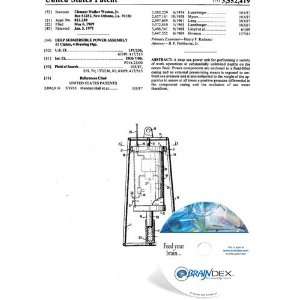    NEW Patent CD for DEEP SUBMERSIBLE POWER ASSEMBLY 