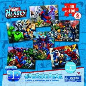  Marvel Heros 6PK 3D Puzzles Toys & Games