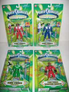 Power Rangers Time Force Red Blue Green Quantum MOC Set  