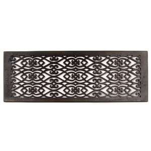 Oversized Bronze Floor Grill   No Louvers/Mounting Holes   8 x 24 (9 
