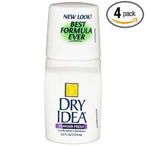 Dry Idea Roll On Antiperspirant, Powder Fresh, 2.5 Ounce Tubes (Pack 