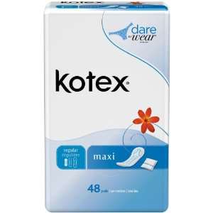  Kotex Regular Maxi Pads 48 ct