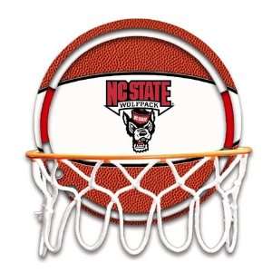   North Carolina State Wolfpack Neon Pebble Leather Basketball Hoop