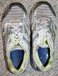 Size 8 Mizuno white gray & yellow womens athletic running shoes 