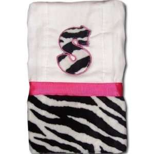  Personalized Pink Zebra Burp Cloth Baby