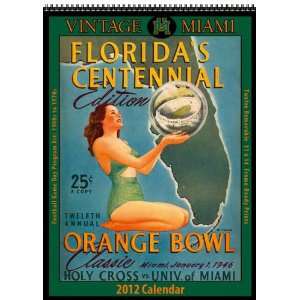  Miami Hurricanes 2012 Vintage Football Calendar Sports 