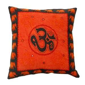 Captivating Design Cotton Cushion Covers with Block Print & Mirror 