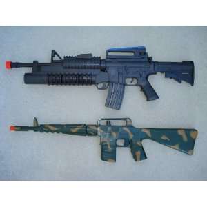  M16 Machine Gun Grenade Launcher + M16 Dart Gun Rifle 