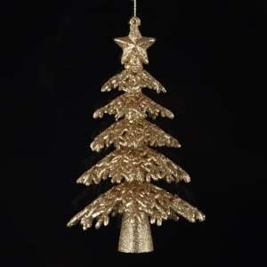   24 Gold Glitter Christmas Tree Christmas Ornaments 7 
