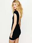 New Free People Intimately Ribbed Low Back Bodycon in Black Size 
