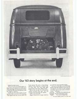 RARE 1963 Volkswagen VW Bus Delivery Van Ad  