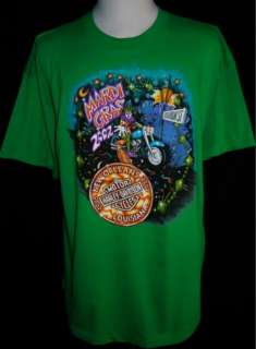 This auction is for a New Harley Davidson New Orleans Green T Shirt 