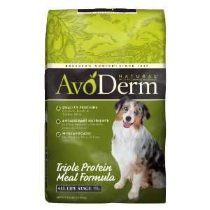  AvoDerm Natural Triple Protein Meal Formula Dog Food   30 