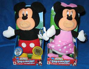 DISNEY MICKEY MOUSE CLUBHOUSE SING A MA JIGS MICKEY & MINNIE NEW 